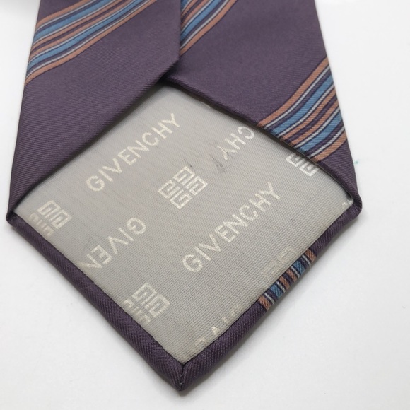 VTG Givenchy Gentlemen Paris Signature 100% Silk Slim Tie. Bar code pattern - Picture 4 of 10